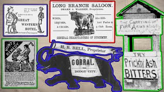 Advertisements in the Old West (Dodge City)