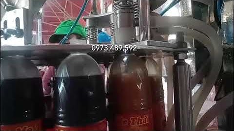 Máy đóng chai, chiết rót đóng nắp nước ngọt có ga