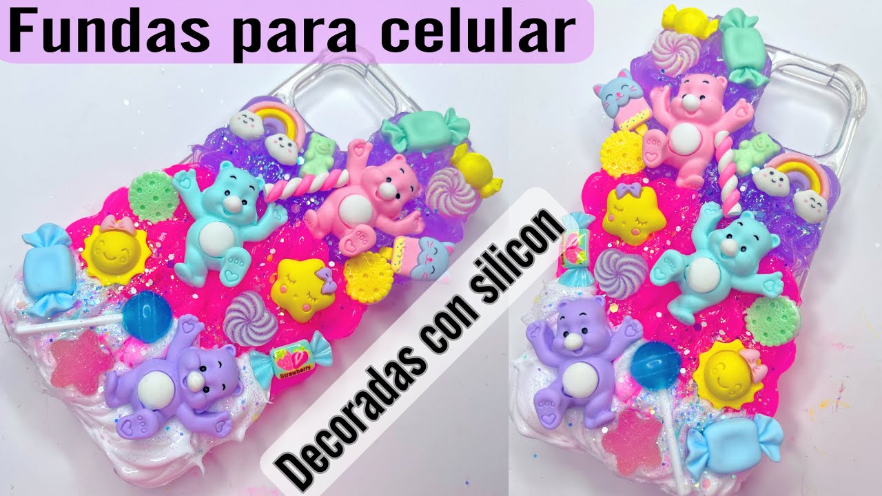 Fundas para celular decoradas con silicon de baños - #craft -