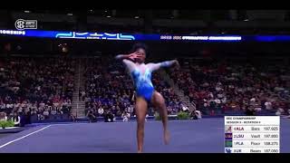Trinity Thomas Records 2 Perfect 10.0's In The SEC Championships | Link to irl vid and tag in des
