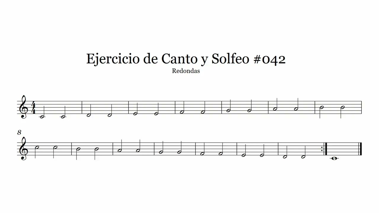 🎤 Ejercicio de Canto y Solfeo #0042 🐢 (Lento) – Afinación y Solfeo 🎵