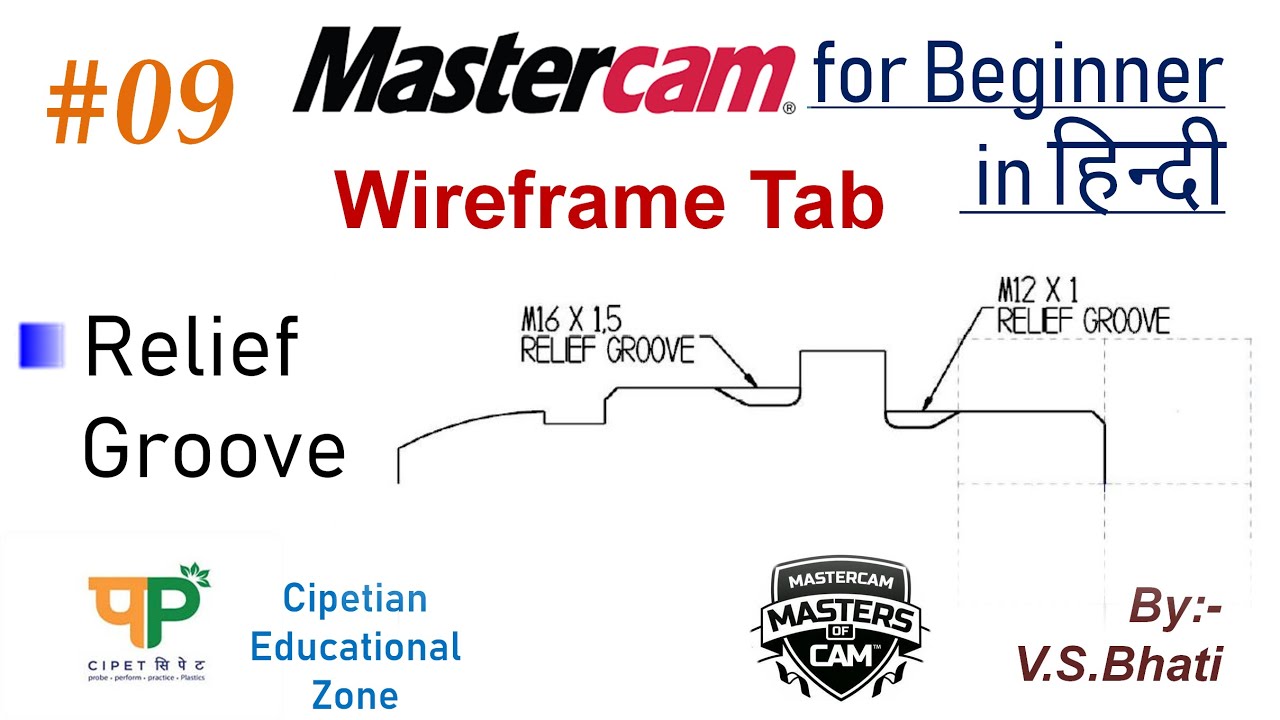 Mastercam Wireframe Tab Relief Groove VirenderSinghBhati CNC