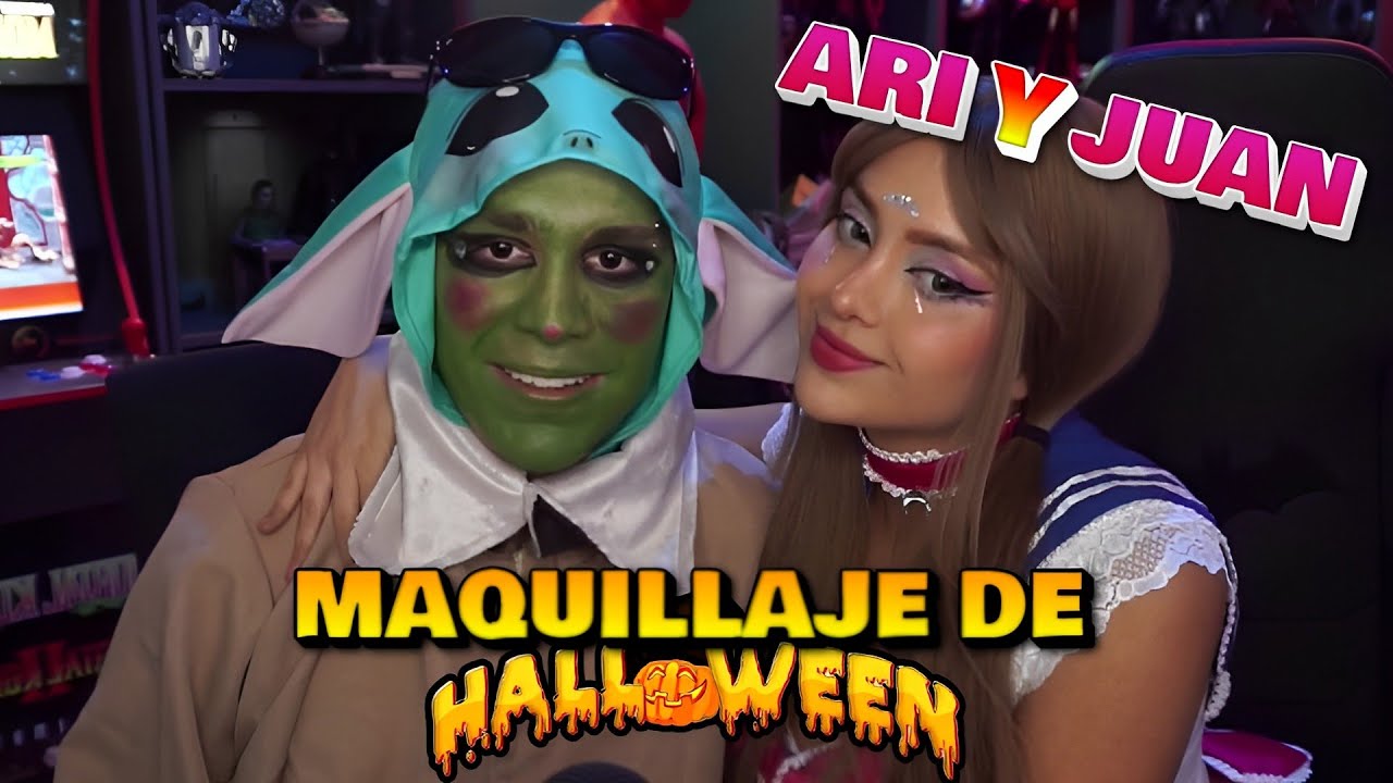 JuanSGuarnizo Se Disfraza De Baby Yoda y Ari Lo Maquilla / HALLOWEEN 2022