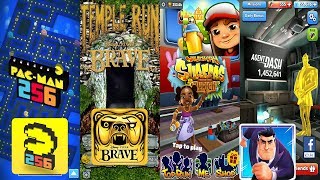 PAC MAN 256 Vs Temple Run Brave Vs Subway Surfers Zurich Vs Agent Dash - EndlessRun Gameplay screenshot 5