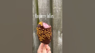 Raspberry ice lollies! Perfect for summer! #icecream #healthy #chocolate #bee pollen #heladocasero