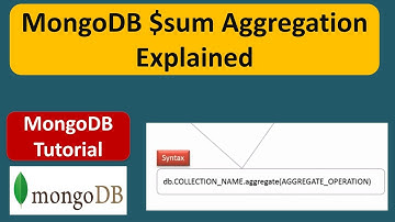 MongoDB $sum Aggregation Explained | Aggregation in MongoDB | MongoDB Tutorial for Beginners