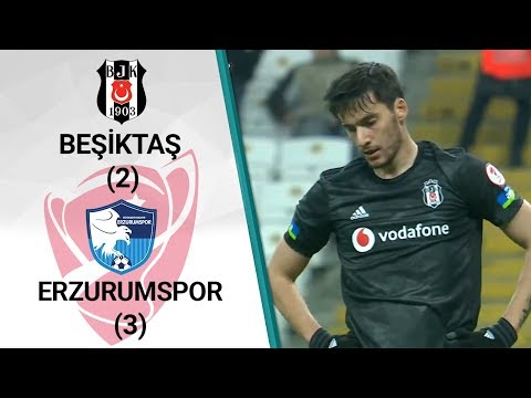 Beşiktaş 2 - 3 Erzurumspor MAÇ ÖZETİ (Ziraat Türkiye Kupası Son 16 Turu Rövanş Maçı)