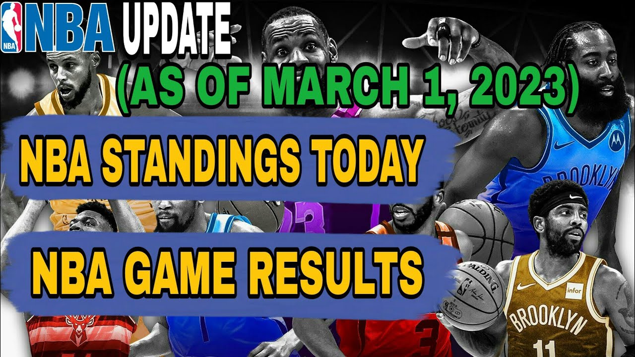 NBA STANDINGS TODAY AS OF MARCH 1, 2023 NBA GAME RESULTS TODAY NBA GAMES TODAY