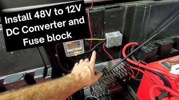 Installing DC Converter and Fuse Block to Bintelli Golf Cart