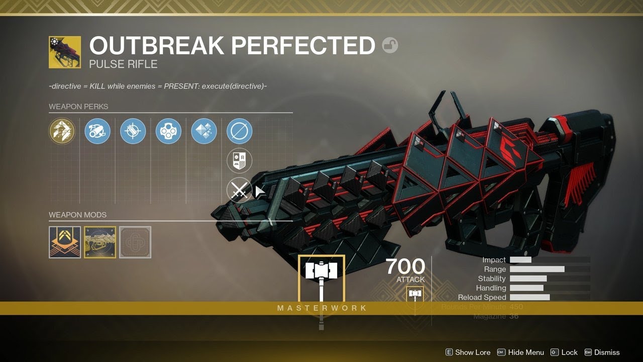 Destiny 2 Outbreak Perfected Masterwork Gameplay YouTube