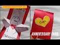 Create 2 Beautiful Handmade Anniversary Cards for Love Ones. 😍💗 #diy #card #lovecardmaking #shorts