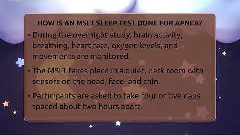 How Is An MSLT Sleep Test Done For Apnea? - Sleep Apnea Support Network