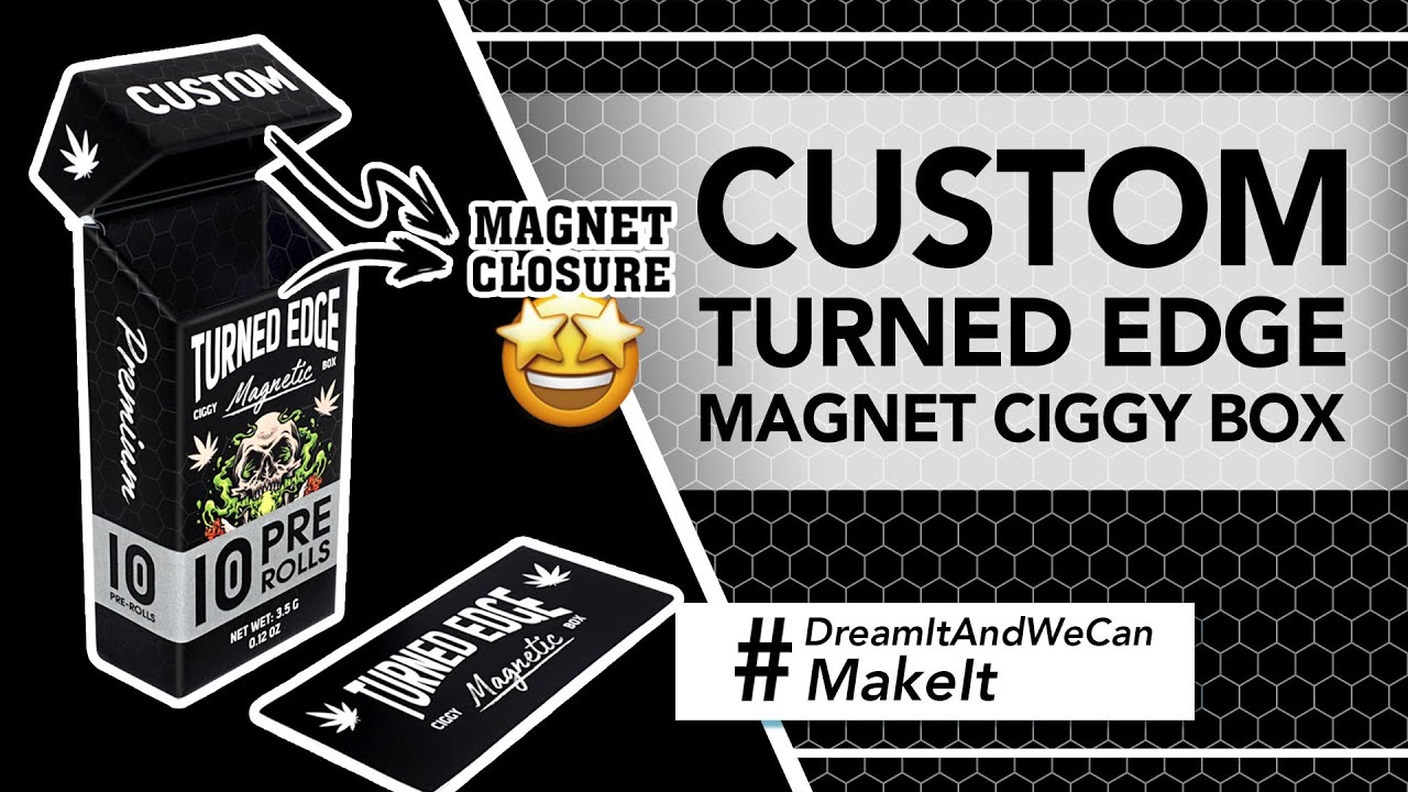 CUSTOM TURNED EDGE MAGNETIC CIGGY BOX