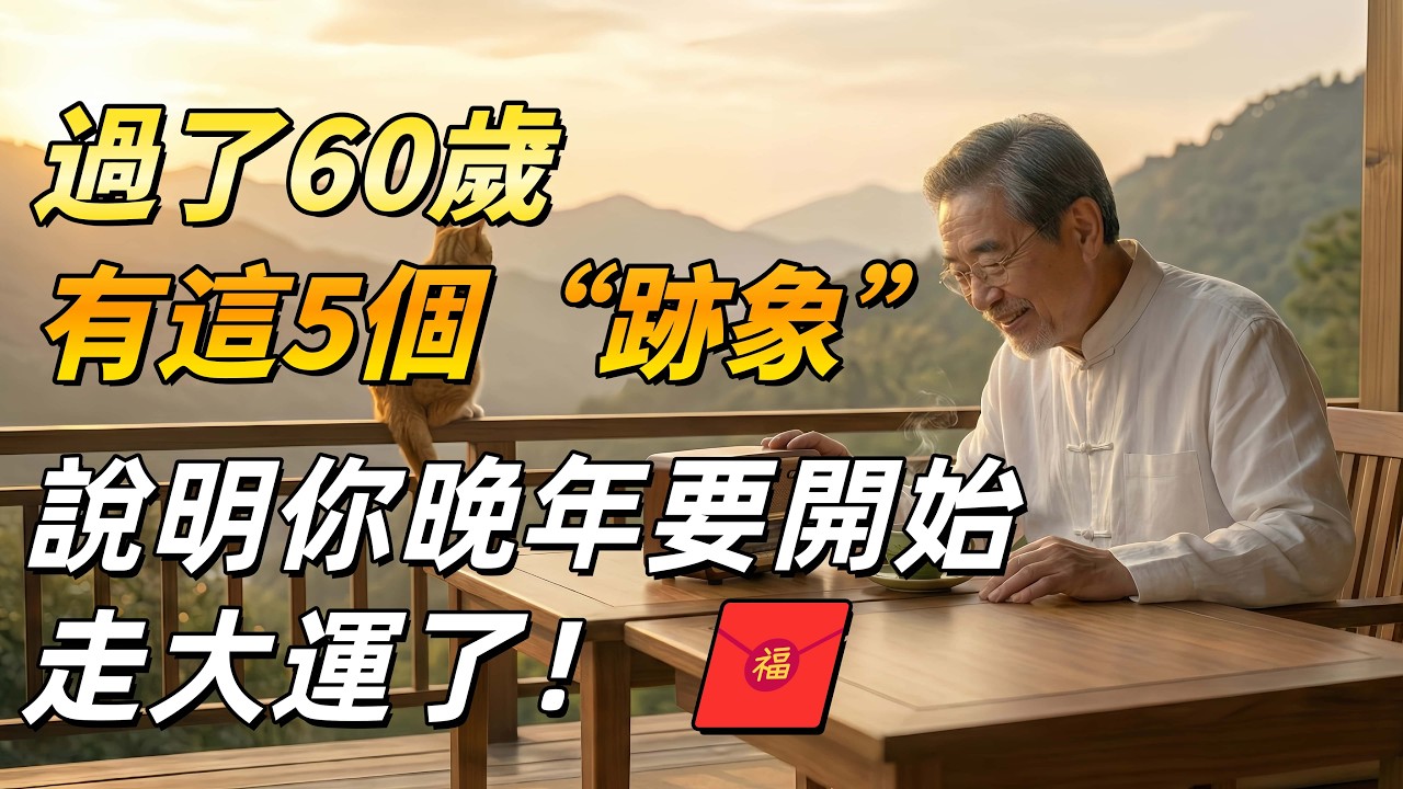 過了60歲，身上有這5個“跡象”，說明你晚年要開始走大運了！ 🧧