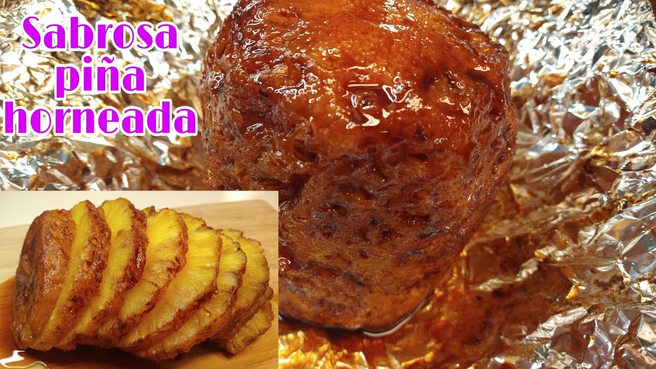 Piña horneada. muy sabrosa y fácil de hacer 🍍