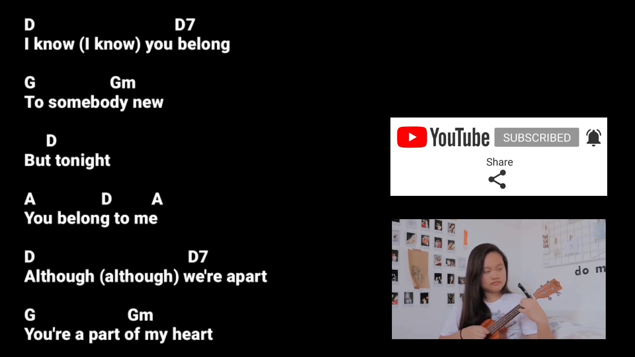 TONIGHT YOU BELONG TO ME UKULELE TUTORIAL & CHORD - YouTube