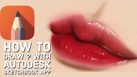 Autodesk sketchbook /Lips Drawing Tutorial for beginners / How to draw realistic lips