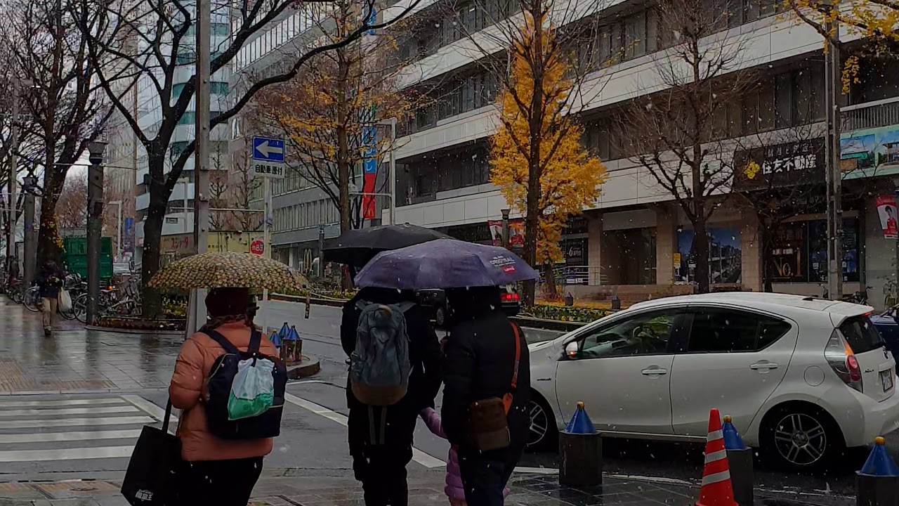 snowing in Nagoya 29 December 2018 YouTube