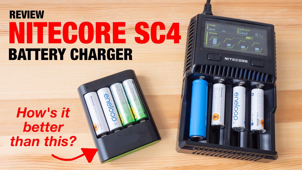 Review: Nitecore SC4 Battery Charger for AA, AAA and Lithium Batteries -  YouTube