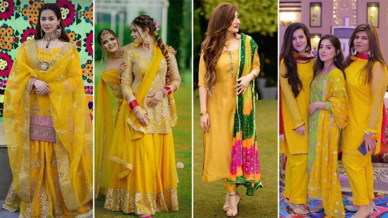 Yellow - Velvet - Salwar Kameez: Buy Designer Indian Suits for Women Online  | Utsav Fashion