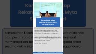 The Ministry of Health Plays Dr. Myta's Voice Note Before Her Death, and the Contents of Her Conf...