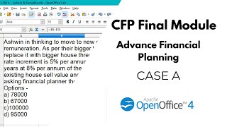 Cfp Advanced Financial Planning Module - Case A Old Curriculum