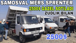 12 APREL QOQON MASHINA BOZRIDA 2500$ GA ZUDLIK BILA GAZEL SOTILADI MERSE GURZAVOY SOMOSVAL SPRENTER