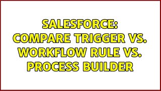 Salesforce: Compare Trigger vs. Workflow Rule vs. Process Builder (3 Solutions!!)