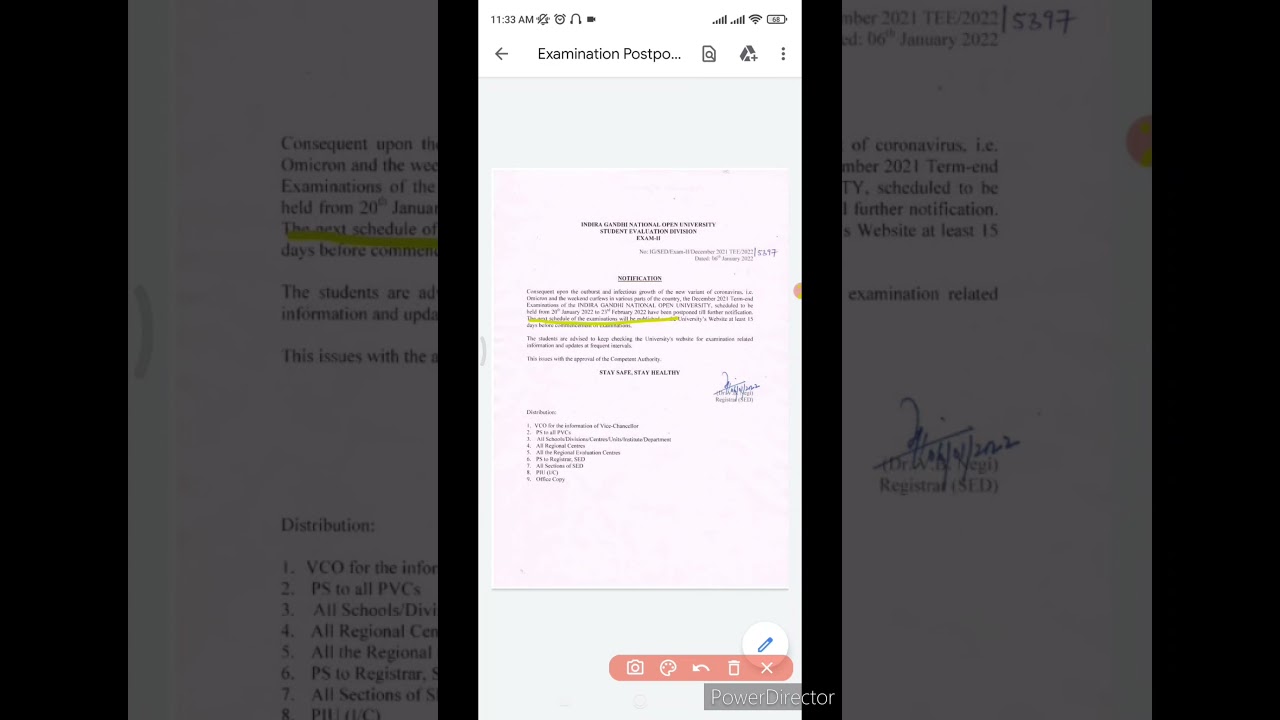 IGNOU Exams postponed