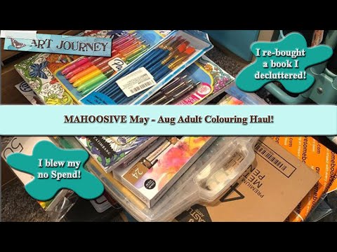 Mahoosive May - August Adult Colouring Haul! || New Art Supplies x Coloring Books