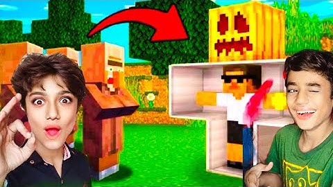 I Hide Inside the Iron Golem to Fool Villagers in Minecraft