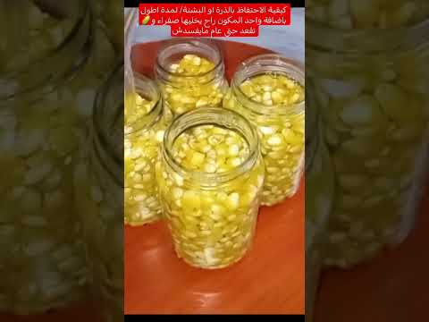 كيفية الاحتفاظ بالذرة او البشنة باضافة واحد المكون راح يخليها صفراء و تقعد عام ماتفسدش