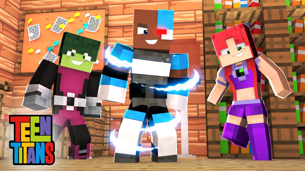 Minecraft: OS JOVENS TITÃS EM AÇÃO #4 - O CYBORG CHEGOU 