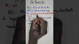 How to Quartile Mileages|Drug/incomes spreads| E.g 3| #youtubeshorts #statistics #quartiles #ubc