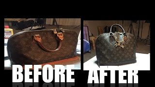 Vintage Louis Vuitton Alma PM Revamp| How to -customize/paint leather