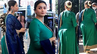 Famous OMG!! 😲 Alia Bhatt Flaunts Her Huge Baby Bump In Tight Suit Look At Airport Wealth