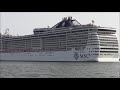 MSC Splendida (spettacolare uscita dal porto di Cagliari)