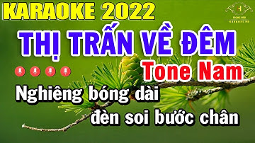 Thị Trấn Về Đêm Karaoke Tone Nam Nhạc Sống 2022 | Trọng Hiếu