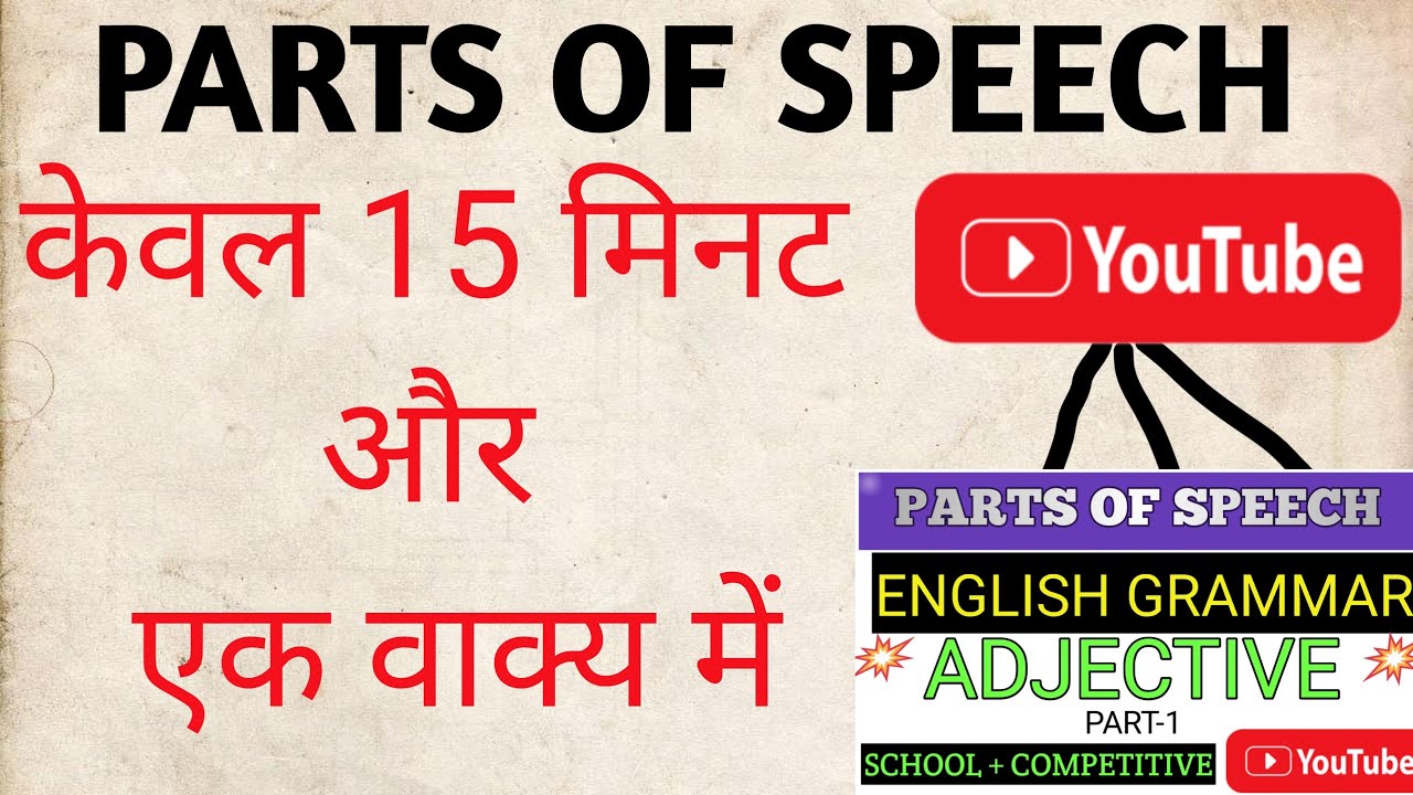 Parts of speech |all parts of speech | english grammar in hindi | parts ...