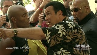 UFC 148: Anderson Silva's Boxing Workout Featuring Soccer Star Ronaldo and Steven Seagal vs Feijao