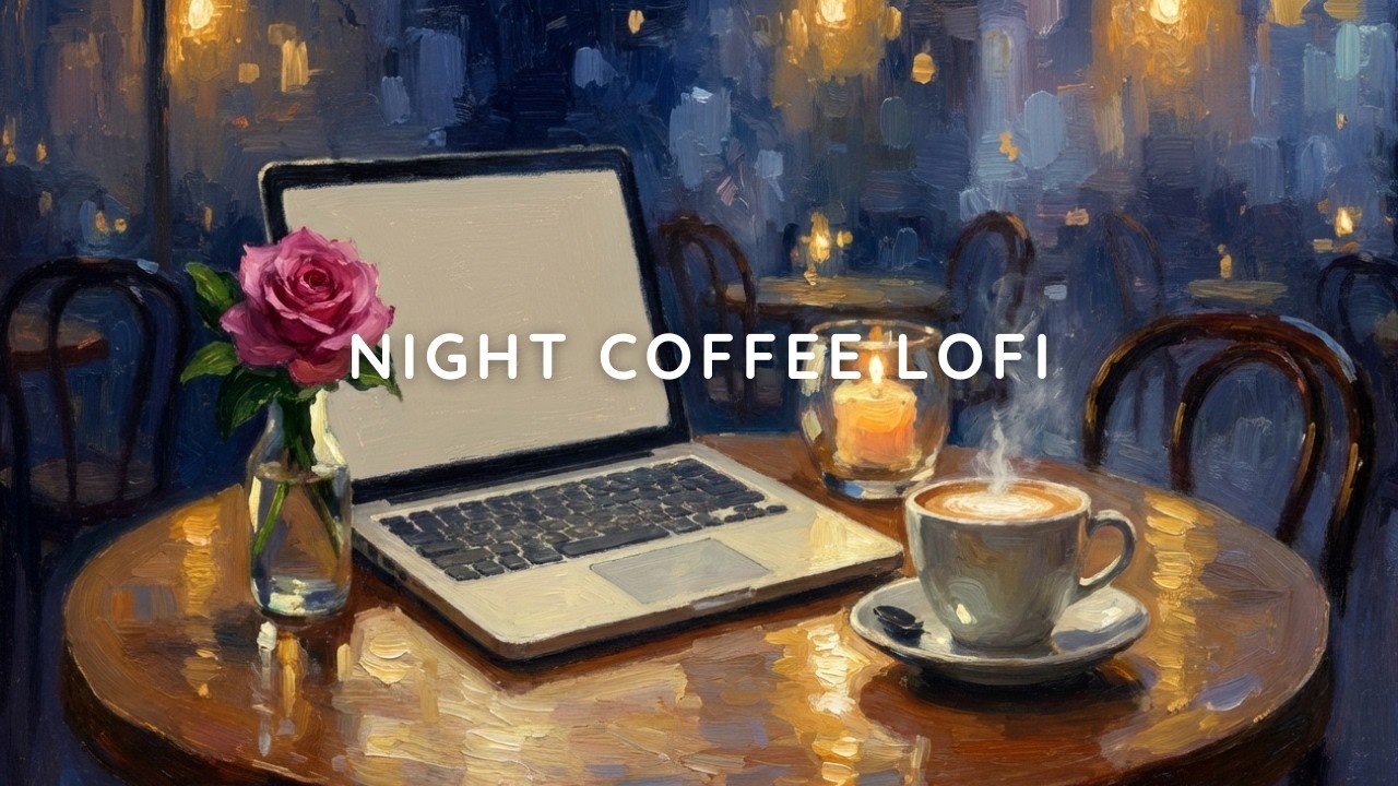 50 Min Night Coffee Lofi Hip Hop for Study & Work | Cozy Late Night Focus ☕🌙