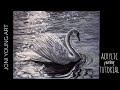 HOW TO PAINT “Swan In The Sunlight” Acrylic Step By Step Painting Tutorial