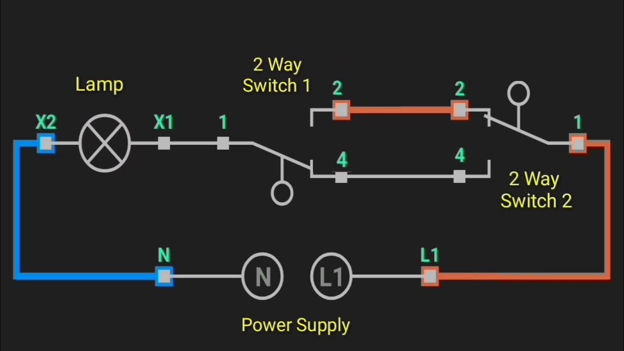 Two Way Light Switch Circuit Simulation and Animation YouTube