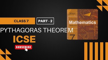 Class 7 ICSE MATHS | Chapter 18 Pythagoras Theorem Part 2 | Full Solution 