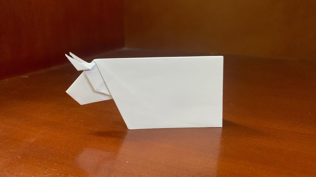 Origami Cow Tutorial Origami Cow Easy Tutorial - YouTube