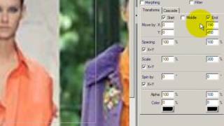 Swishmax Transform ve Cascade effect panelleri