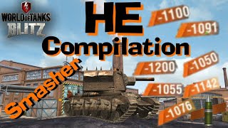 WOT Blitz Smasher 152mm HE Compilation // Usual Day in Blitz