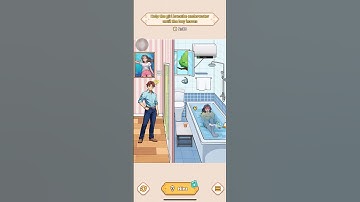 Brain Puzzle Tricky Quest Level 77 - Help The Girl Breath Underwater - Bathroom Hide and Seek