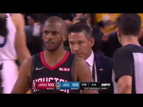 CRAZY Ending! Harden Tries to Draw a Foul, CP3 Gets Ejected - Game 1 | April 28, 2019 NBA Playoffs