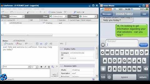 LivePerson API featuring Chat via SMS